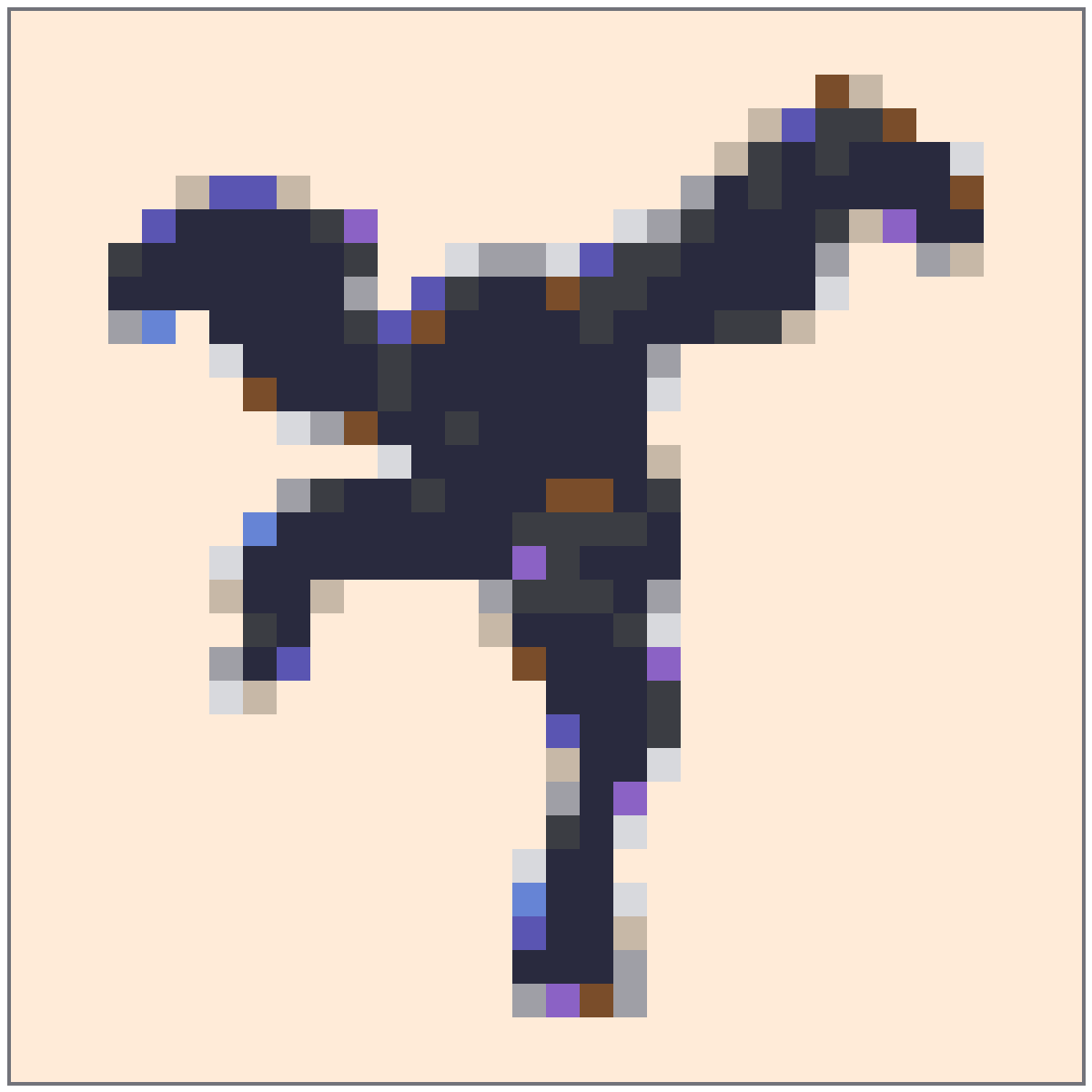 Riferimento icona in griglia pixel elaborato da un’immagine fonte di Black Panther