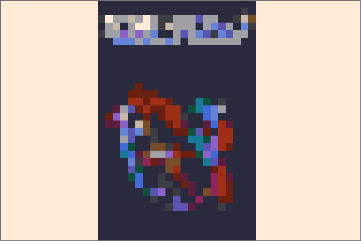 Riferimento poster in griglia pixel elaborato da un’immagine fonte di Cowboy Bebop