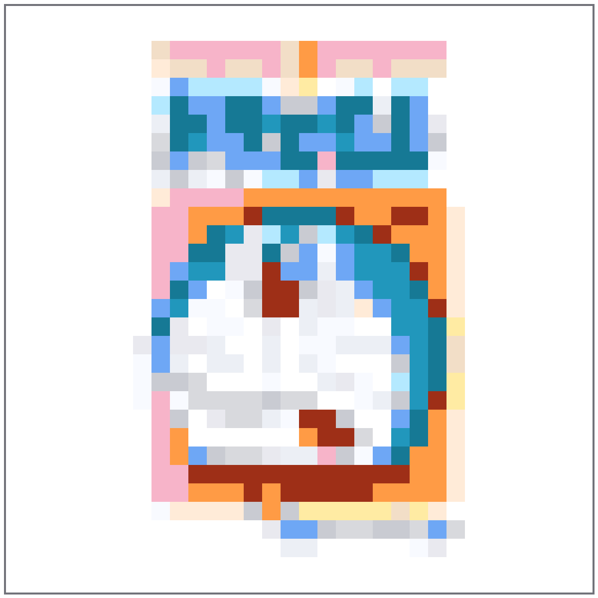 Riferimento icona in griglia pixel elaborato da un’immagine fonte di Doraemon