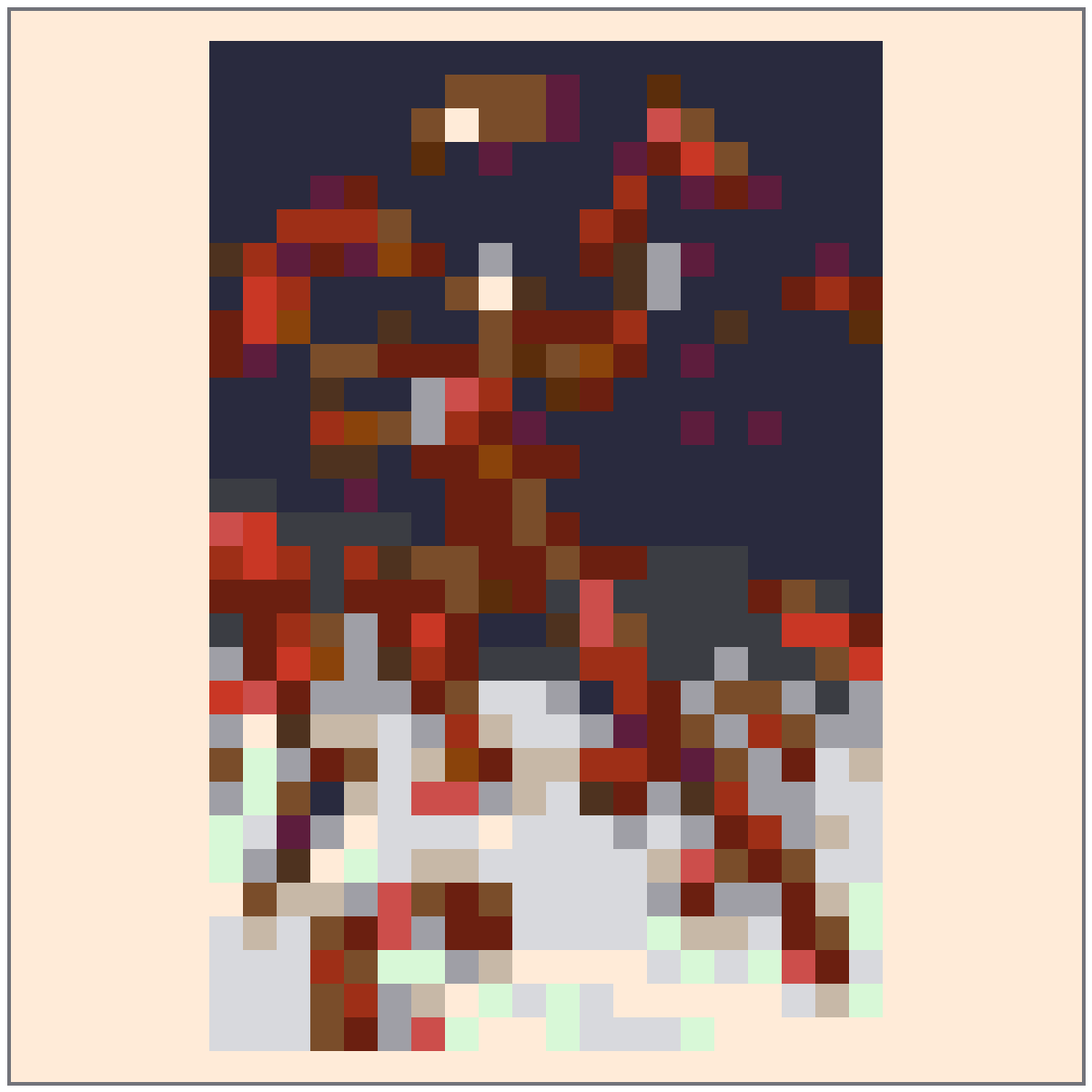 Riferimento icona in griglia pixel elaborato da un’immagine fonte di Iron Man
