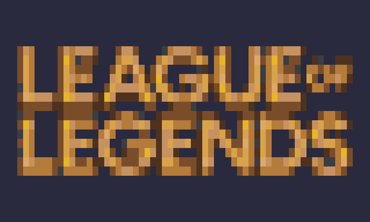 Processed pixel grid logo reference based on a League of Legends source image