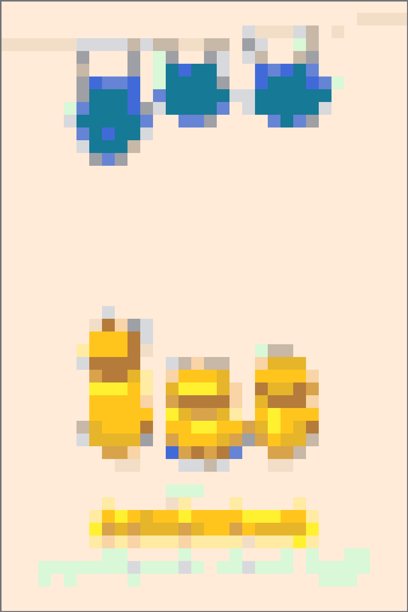Riferimento poster in griglia pixel elaborato da un’immagine fonte di Minions