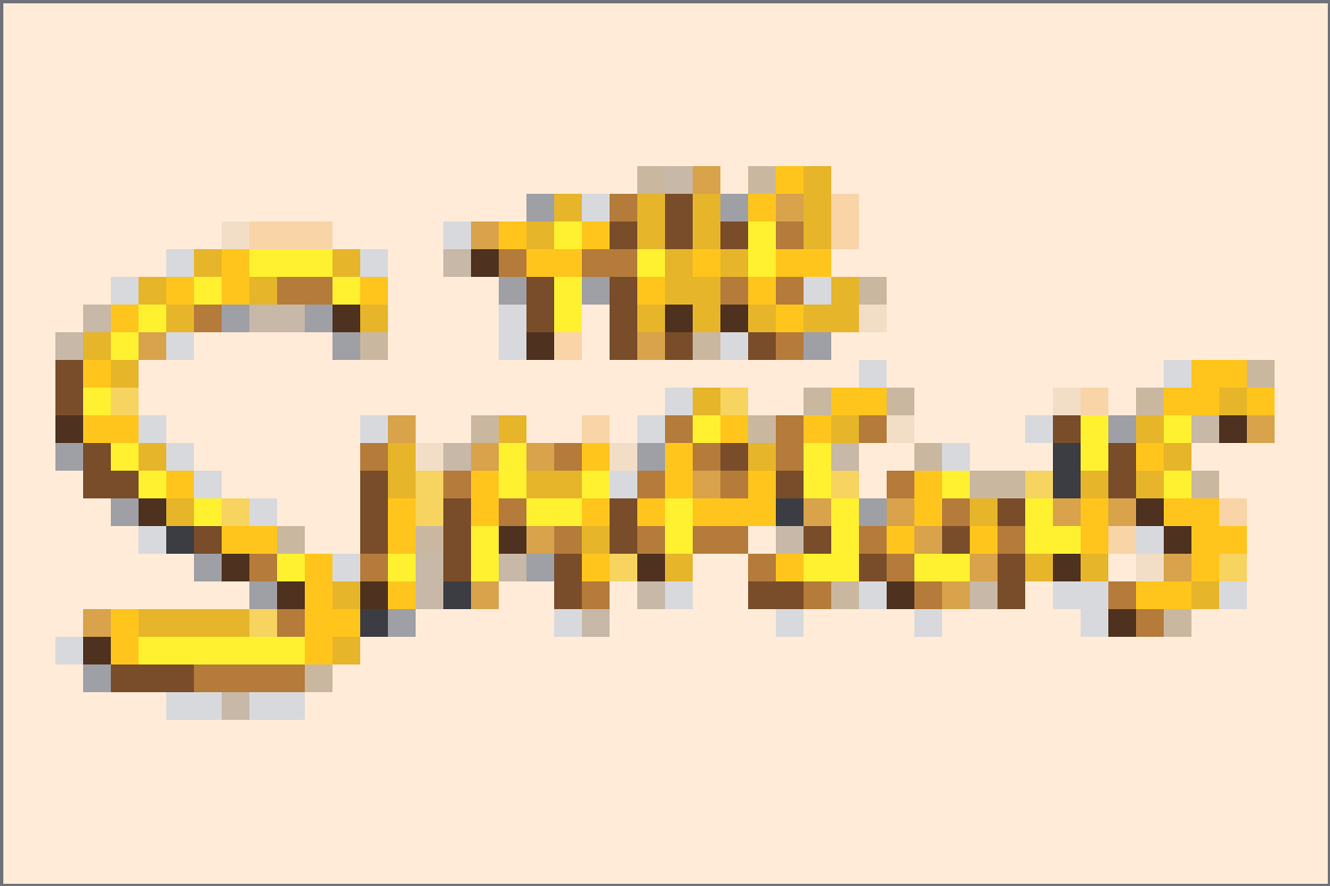 Processed pixel grid logo reference based on a The Simpsons source image