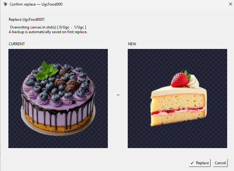 GitHub-skjermbilde av velg og erstatt-skjermen i TomoTexture